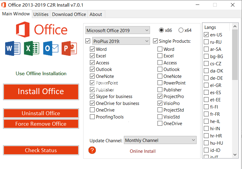 Office 2016 Install